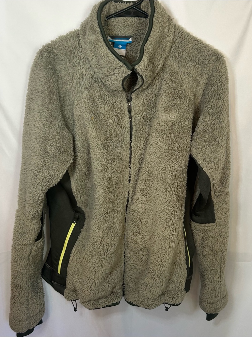 Columbia Women's Plush Zip-Front Fleece Jacket in Olive Green xl